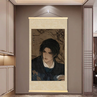 燕云十六声挂画赵二伏虎图江叔千秋在我功过任说卧室寝室装饰卷轴