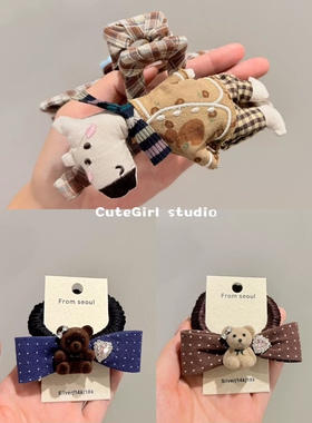 Cutegirl studio韩国可爱卡通长颈鹿大号抓夹大发量盘发鲨鱼夹子
