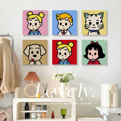 原田治ins风挂画可爱简约治愈系