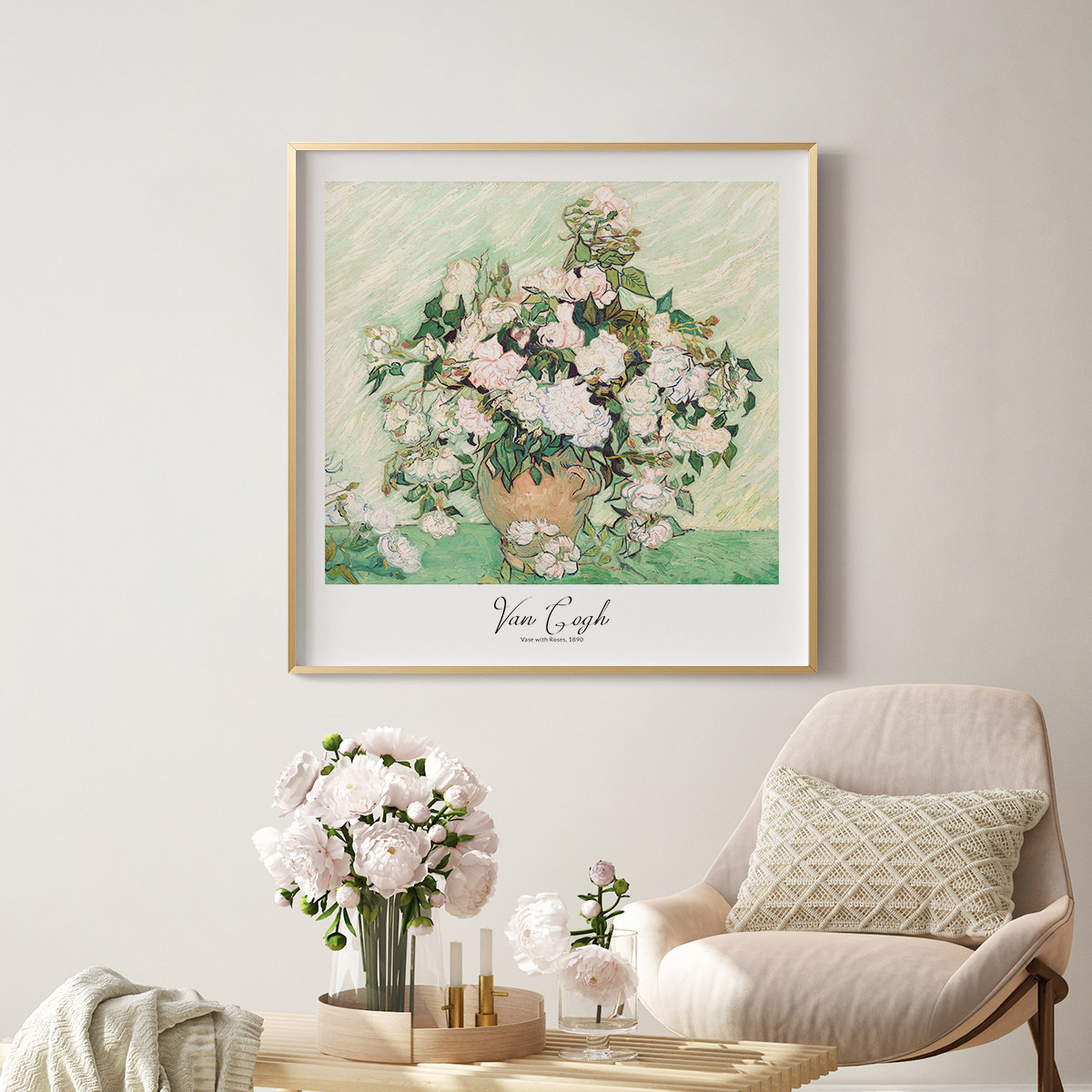 梵高莫奈装饰画挂画框客厅卧室玄关沙发单幅油画壁画高级感文艺术