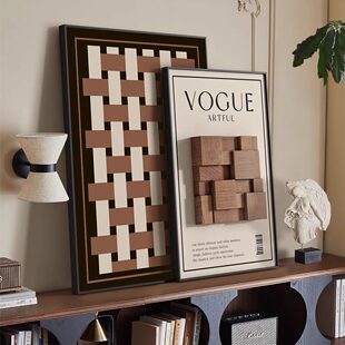 法式中古美拉德高级感挂画桌面摆画电视柜玄关台面餐边柜装饰画