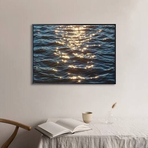日落风景海浪浪漫治愈系挂画摆画
