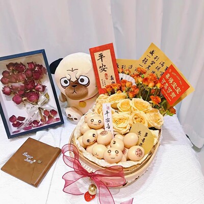 月子鸡蛋花篮手提花篮diy月子