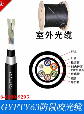 GYFTY63/GYFTZY63-24B1非金属防鼠光缆4/6/8/12/36/48芯单模光纤