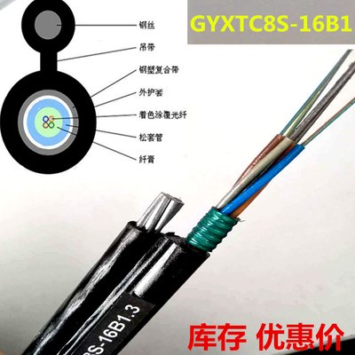 GYTC8S-8B1.3铠装自承式光缆
