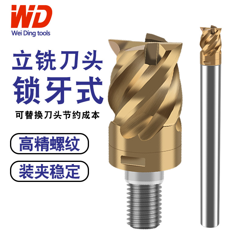 锁牙式立铣刀头搭配MFT刀杆图片