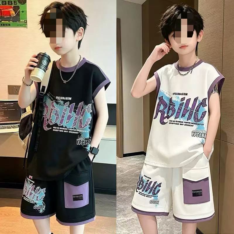 2026夏季中大童男孩运动两件套潮