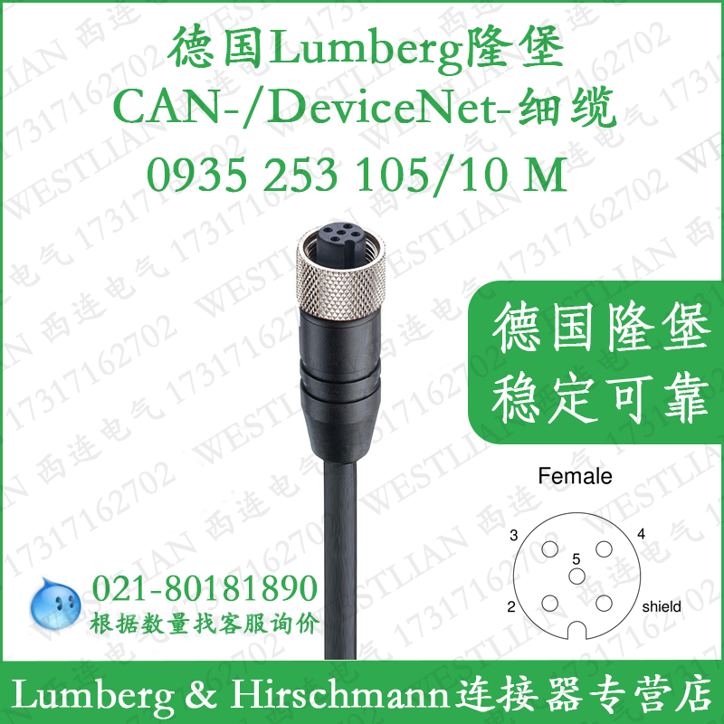 隆堡预铸连接线细缆lumberg