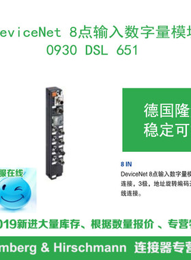 lumberg德国隆堡 DeviceNet 8点输入数字量模块 0930 DSL 651