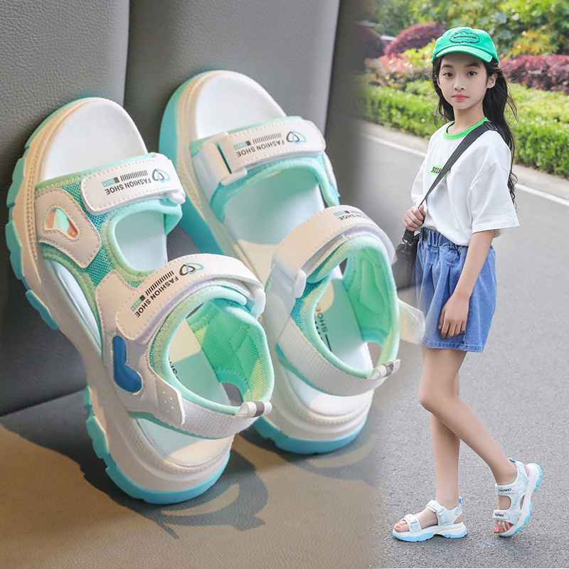 女童凉鞋夏季2024新款儿童软底运动沙滩鞋女孩公主鞋时尚休闲鞋潮,童鞋/婴儿鞋/亲子鞋,凉鞋,淘宝优惠券,粉丝福利购,淘宝优惠卷