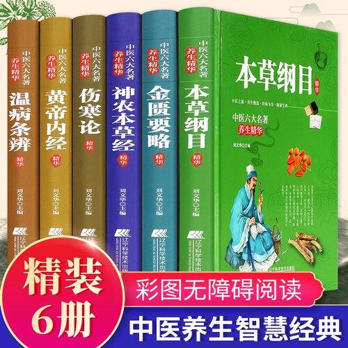 中医书籍大全中医六大名著全6册黄帝内经全集正版本草纲目原版全套中医基础理论皇帝内经中医正版金匮要略伤寒论 张仲景正版医学类 - 封面