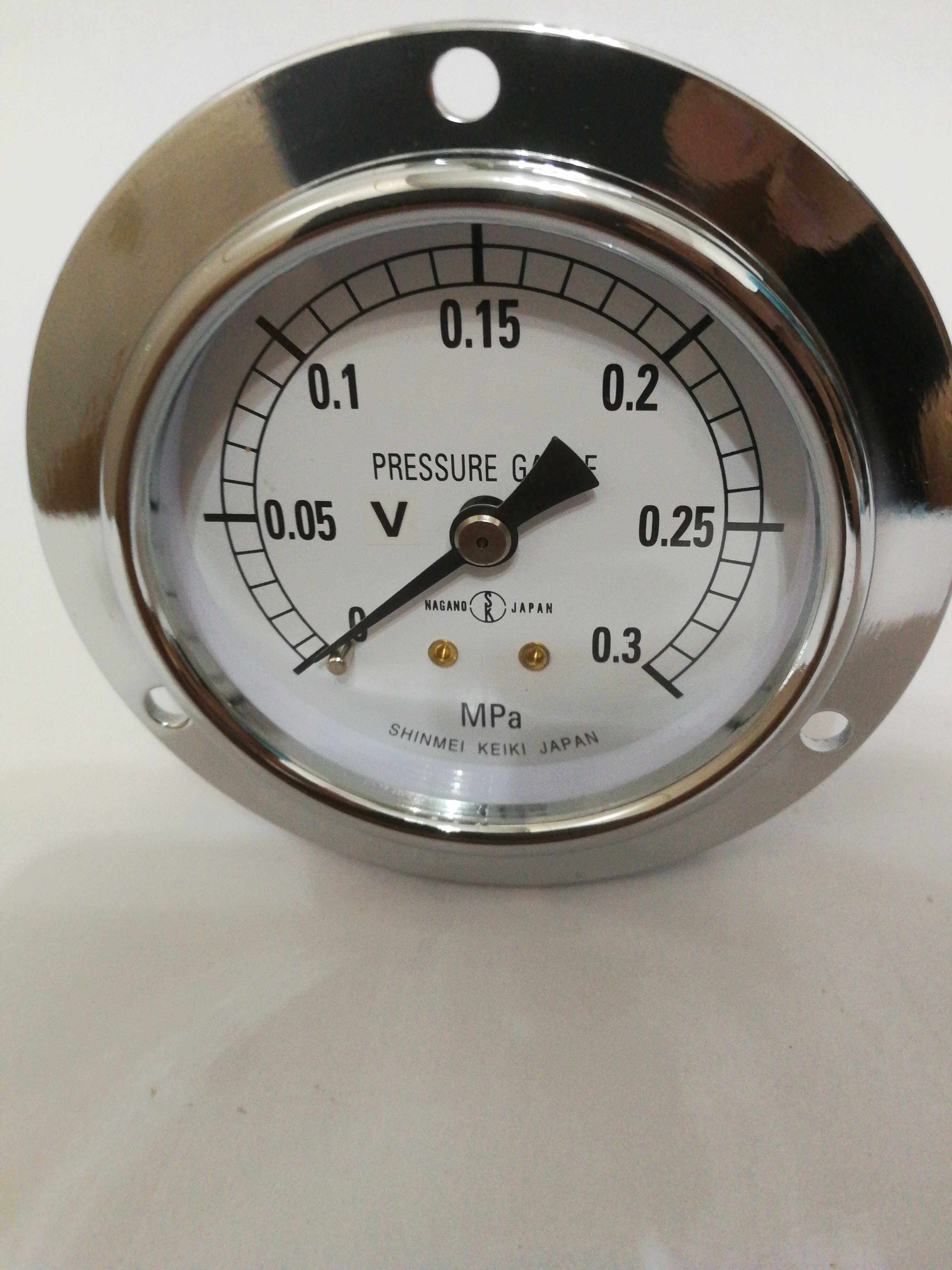 shinmei keiki神明偏径接口压力表du60/0-0.3mpa接口13.0mm现货