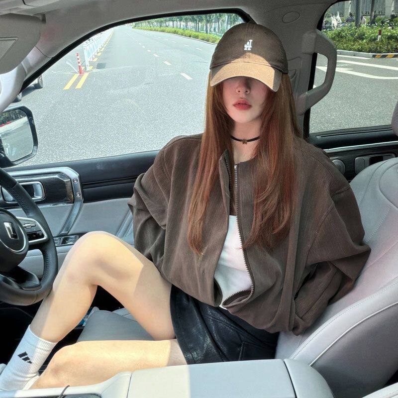 FWPA男装秋装男女西装领短宽版型夹克春秋解构工装外套美式情侣