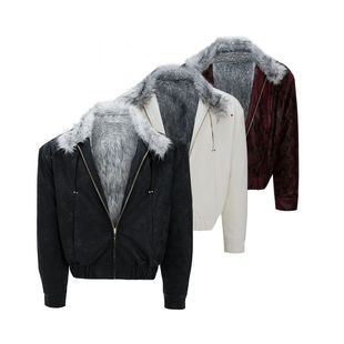 ArguE 一件过冬重磅狼毛座山雕加厚加绒棉服外套 CulturE雪地银狐