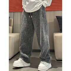 军哥男装穿搭店加厚绒面宽松舒适垂感时尚潮流高级感休闲裤13002