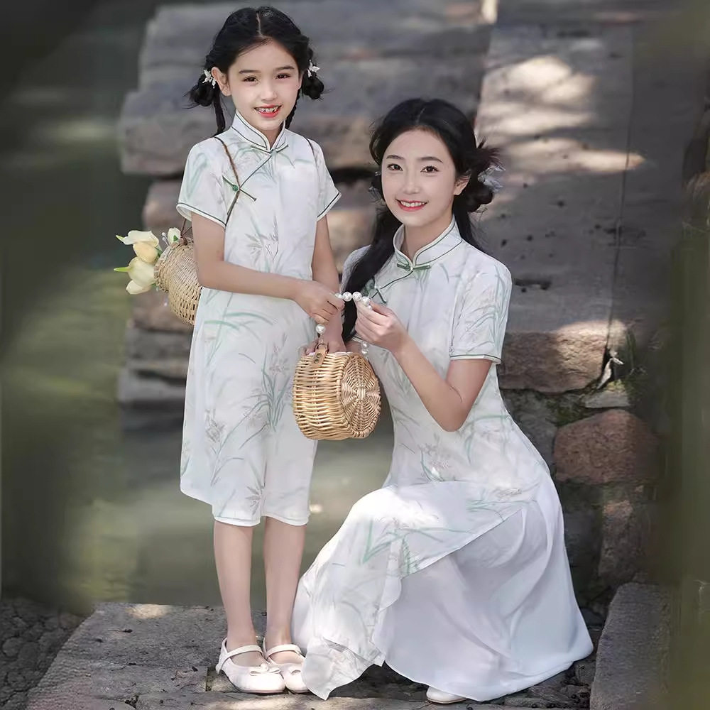 2026亲子装旗袍连衣裙中国风夏季洋气年轻款旗袍母女旗袍连衣裙