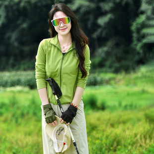 北京森林户外原创休闲百搭立领罗纹德绒亲肤保暖内胆抓绒衣外套女