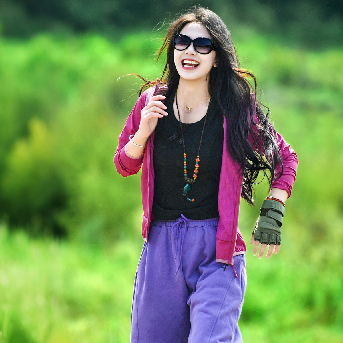 北京森林户外原创连帽拼色休闲运动百搭弹力透气速干跑步衣外套女,户外/登山/野营/旅行用品,户外休闲衣,淘宝优惠券,粉丝福利购,淘宝优惠卷