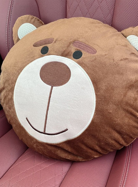 宝马小熊公仔头枕bava抱枕腰靠4s店礼品摆件毛绒玩具玩偶车载原厂