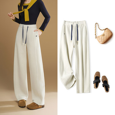 【小乐专享】秋冬爆款山茶花羽绒蚕丝蛋白弯刀裤时尚舒适女裤D282