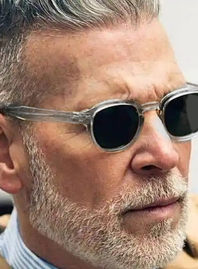 潮男造型透明防紫外线墨镜有浅色