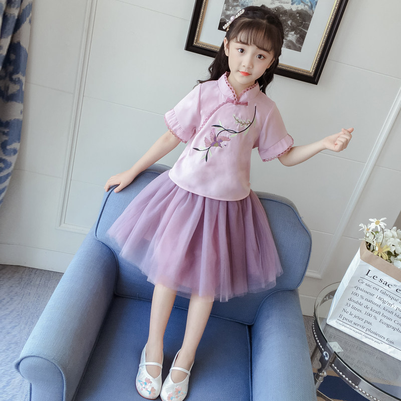 5儿童汉服女童夏装古装超仙洋气套装裙公主纱裙中大童12-15岁母女|ruв категории Детская одежда, детей ципао/костюм/национальная одежда, костюм - от Buy2taobao.com для оказания профессиональной услуги покупки агента Taobao