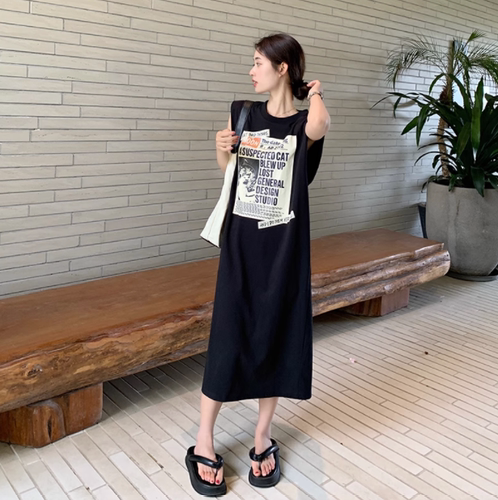 韩版大码女装连衣裙直筒休闲风潮