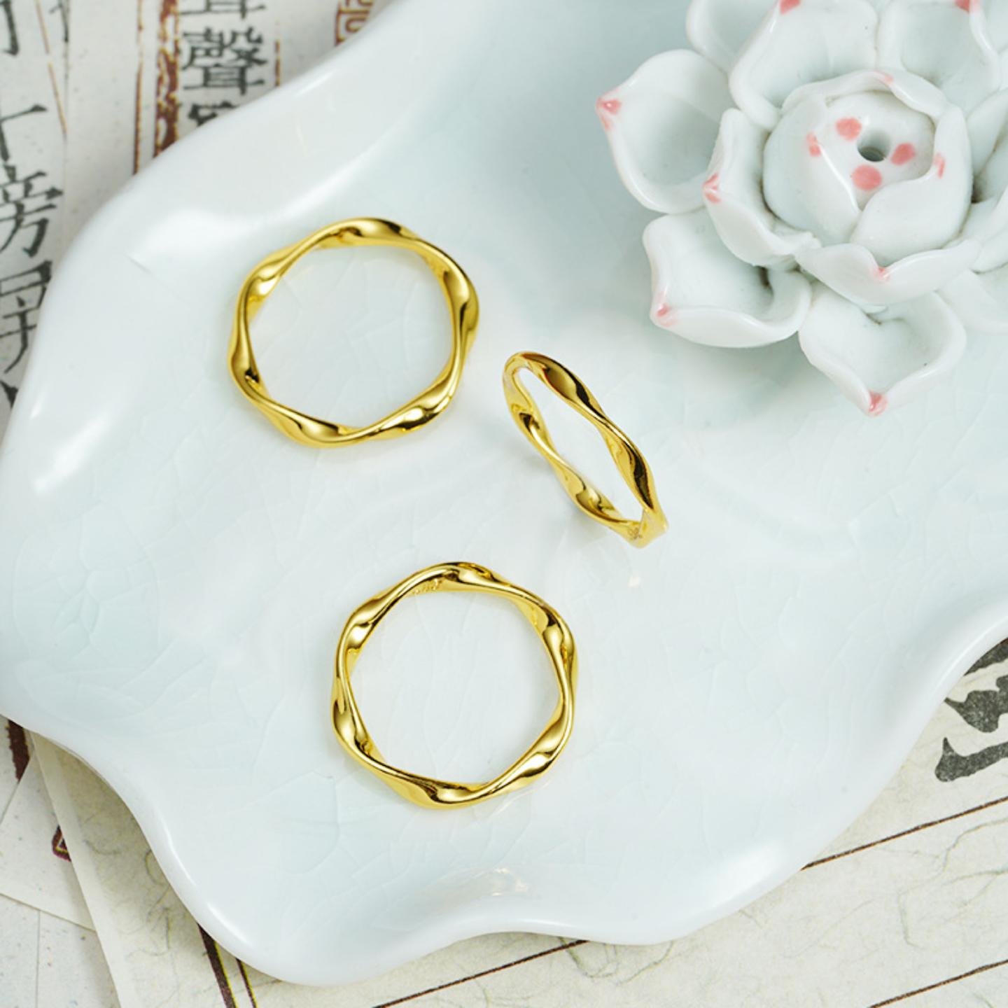 越南沙金莫比乌斯环女戒