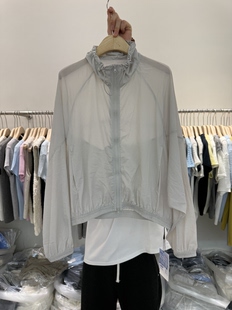 韩国花苞立领防晒外套女时尚 减龄运动冲锋衣59163 高级感宽松薄款