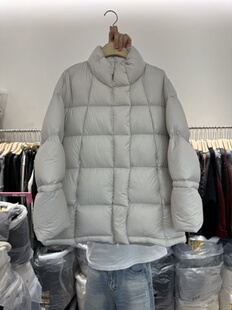 欧货时尚高级感宽松显瘦云朵泡芙立领90白鹅绒羽绒服面包服中长款