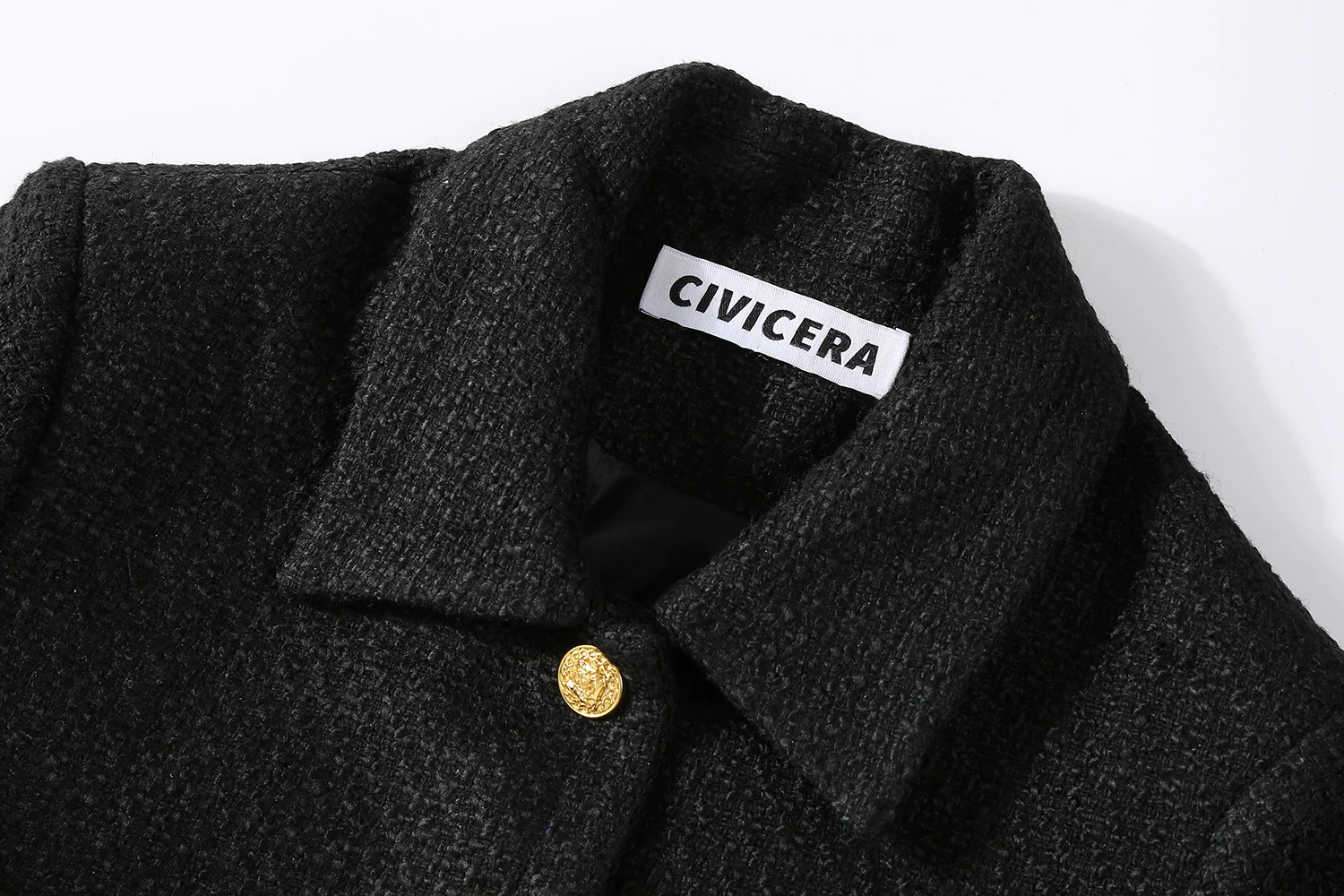 Демисезонная короткая шерстяная куртка CIVICERA, стиль Chanel, высококачественный стиль, яркий запоминающийся стиль