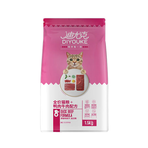 迪尤克猫粮牛肉味适口性好