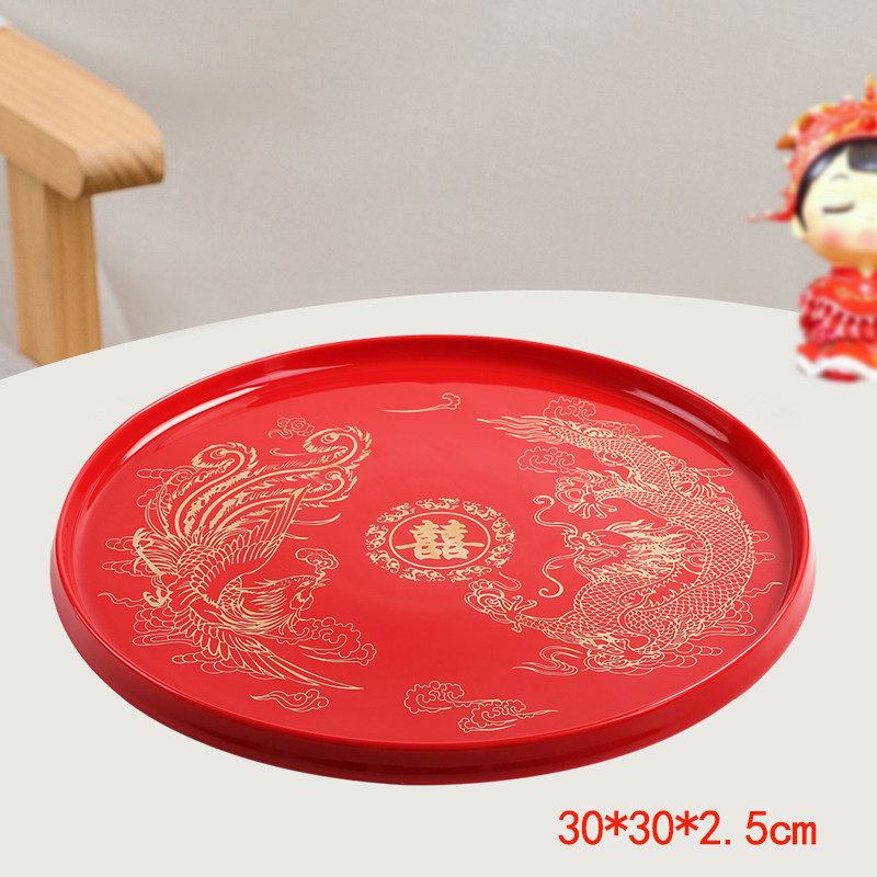 ceramics Tea Ceremony Tray circular Wedding celebration tea tray Fruit plate Ceramic tea set candy Dry Fruits A snack Trayin the Tableware , Tea set , Tea tray  category - from Buy2taobao.com to provide professional Taobao agent buy service