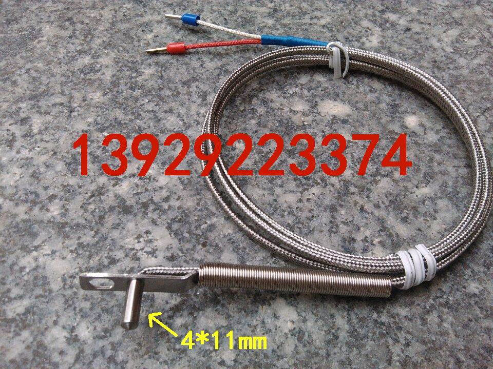 K型铠装热电偶J型热电偶探针感温线温度传感器方片块固定式温控头