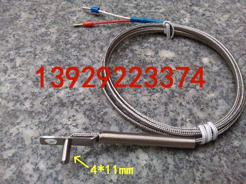 K型铠装热电偶J型热电偶探针感温线温度传感器方片块固定式温控头