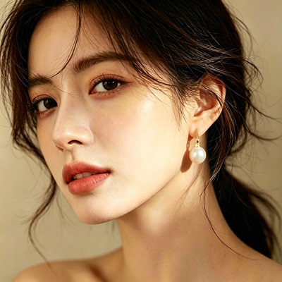 百搭款仿珍珠耳坠女款耳环