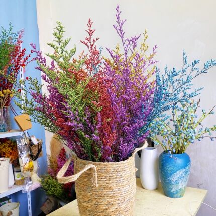 永生情人草真花干花紫色蓝色红色客厅装饰摆件美观插漂亮落地花瓶