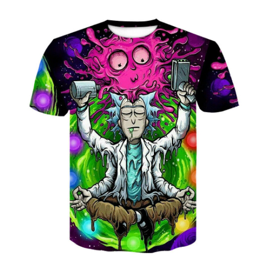 2023夏季数码印花男女新款短袖动