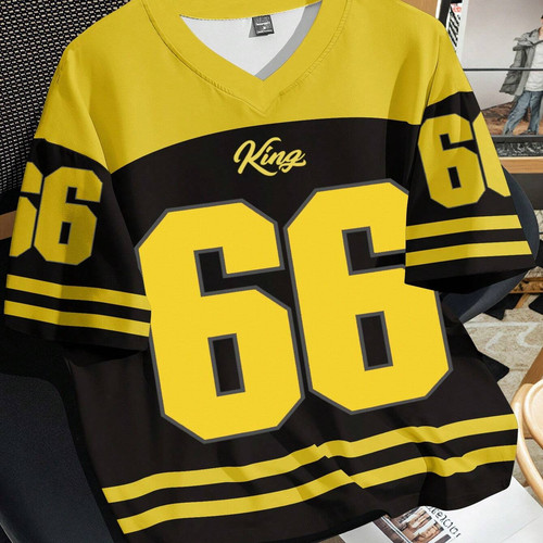 芝加哥23号T恤男士KING 圆领可机洗男士芝加哥23号3D印花T恤一件