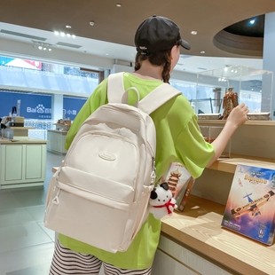 书包女大学生品牌小个子大容量可装16寸电脑防水2026新款双肩背包