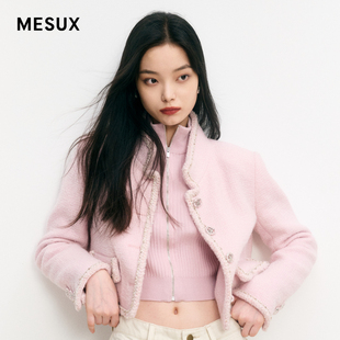 MESUX米岫新品 小香风外套MMWUH102 女立领短款