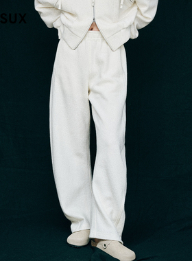 MESUX米岫新品绵羊毛直筒型休闲裤松紧腰香蕉裤MMWUQ408