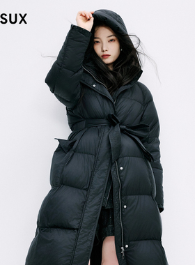 MESUX米岫新品中长款白鹅绒羽绒服大衣面包服外套女MMWUL401