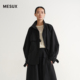 MESUX米岫26春挺括微绉锦棉面料造型腰带立领风衣外套MOSUH604