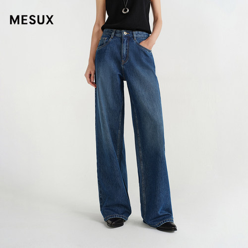 MESUX米岫26秋土耳其ORTA全棉牛仔复古水洗直筒牛仔裤MOSUR409