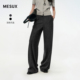 通勤裤 MESUX米岫 2025秋冬羊毛混纺撞色缝线直筒休闲裤 MNWUQ414