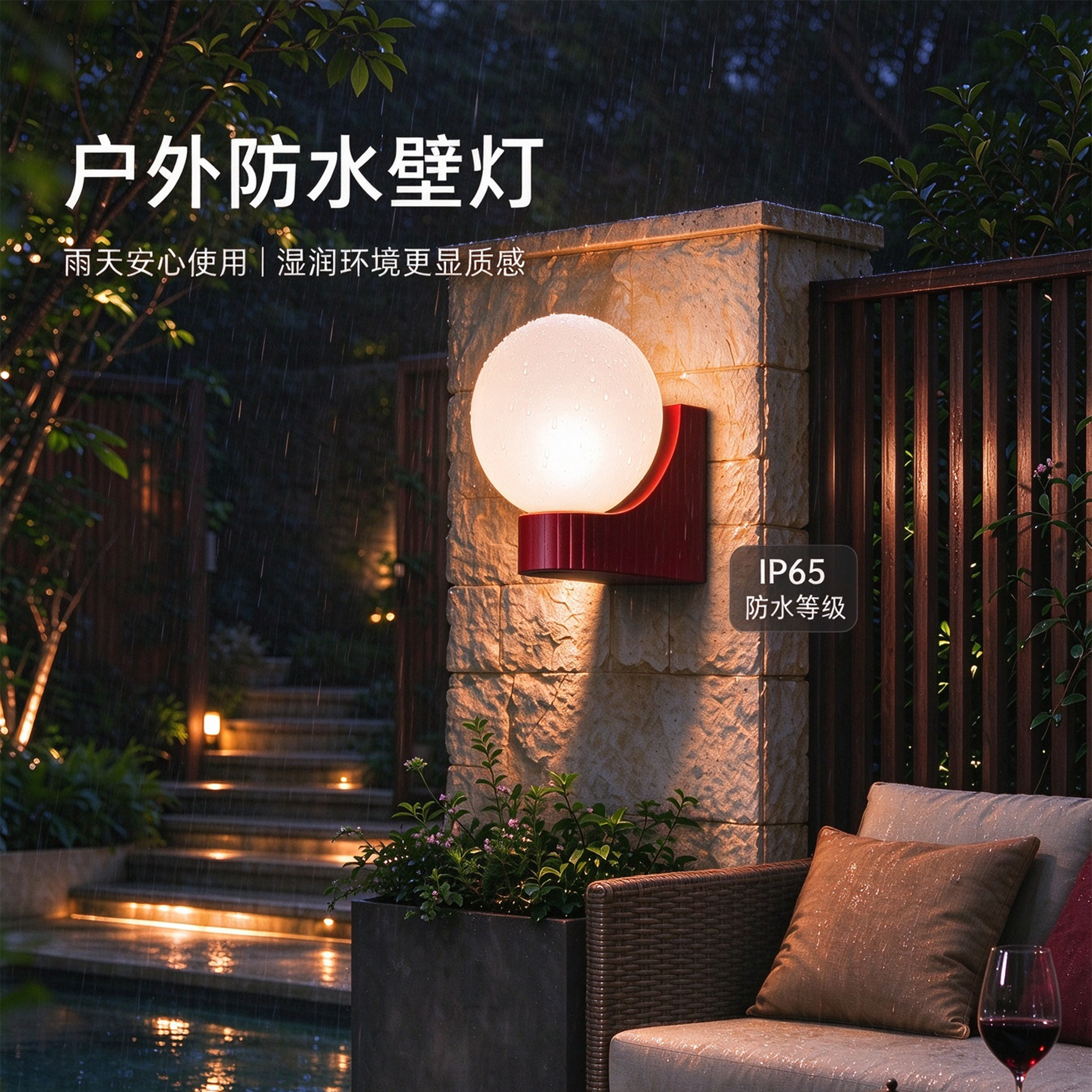 法式复古防水户外壁灯庭院过道