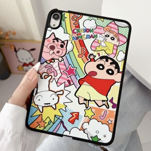 卡通可爱蜡笔小新适用苹果iPadmini7保护套11寸Air6/5防摔硬壳2024年平板电脑pro11寸10.2防弯后外壳9代A2996