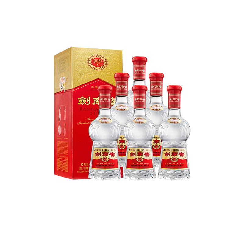 剑南春水晶剑38度500ml*6瓶浓香型白酒整箱官方旗舰店