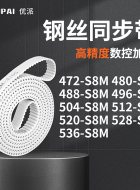 同步皮带0S8M488S8M496S8M504S8M512520528536-S8M机械PU型同步带